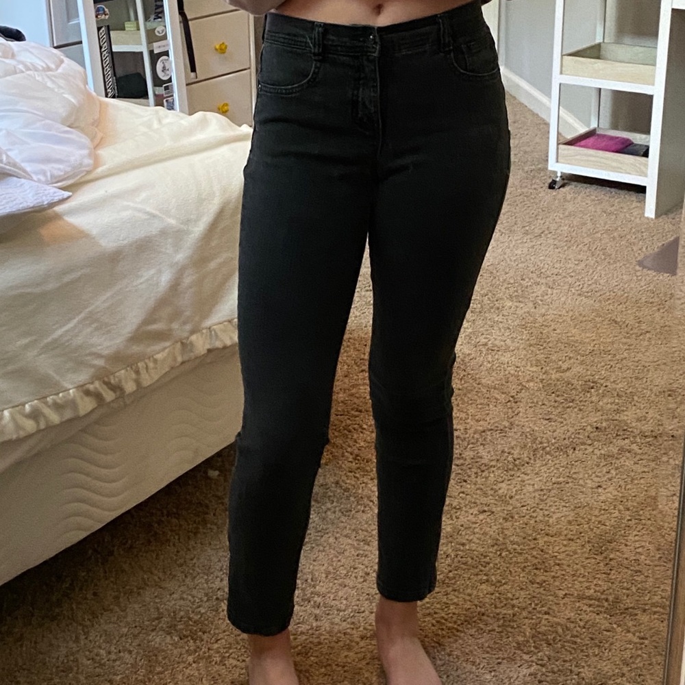 Grayish Black Mom/Boyfriend Jeans